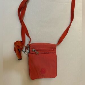 Kipling Vibrant Coral Crossbody Bag